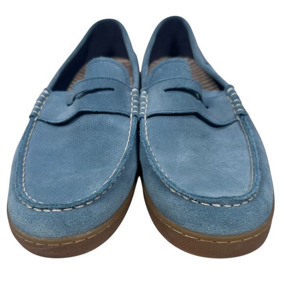 Cole Haan Penny Loafers Men’s 12 M Light Blue Suede Slip-On Casual Shoes C30949 - Picture 2 of 8
